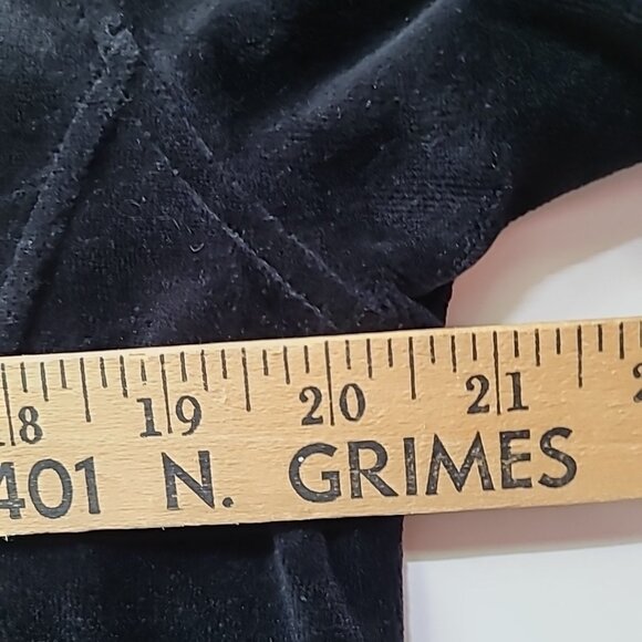 Vintage Velour Tracksuit Womens L Embellished Bling Full Zip 2pc Set Black - Picture 5 of 16